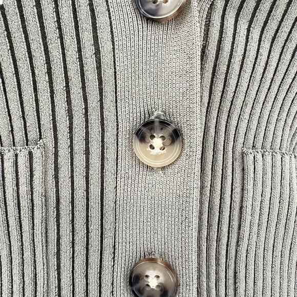 Anine Bing Layla Ribbed Cardigan‎ Sweater Button Front Olive Green Size Small - Picture 5 of 13